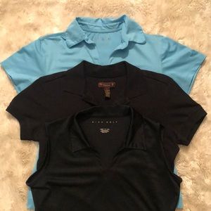 3 golf shirts by Nike, Tommy Bahama & Lady Hagen